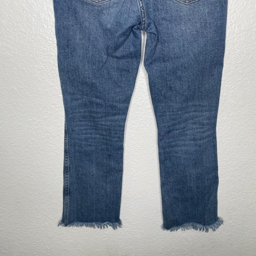Madewell Cali Demi-Boot Jeans Size 25 Medium Wash Raw Hem High Rise Denim - Picture 15 of 16